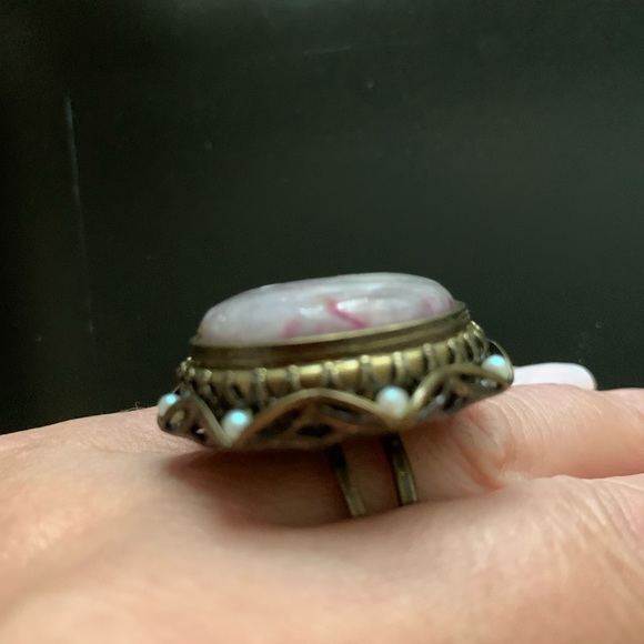 Set of 2 necklaces and ring with natural stones - Picture 11 of 12